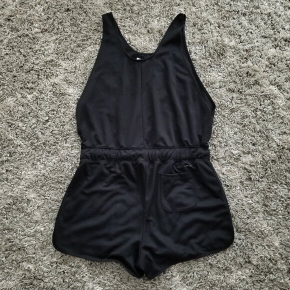 Adidas Women’s Sleeveless Relaxed Training Black Shorts Romper Jumpsuit Size XL - Picture 5 of 10